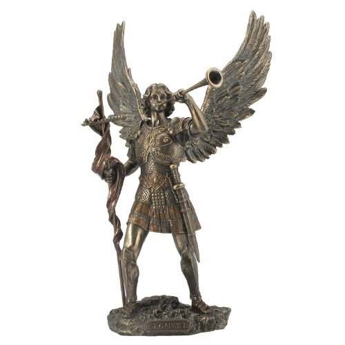 トランペットを持った大天使 聖ガブリエル 彫刻 彫像   Archangel St. Gabriel Statue with Messenger's