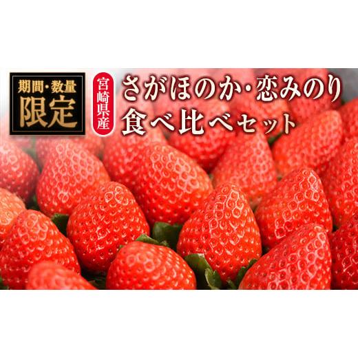 ふるさと納税 宮崎県 ◇宮崎県産いちご「さがほのか」「恋みのり」食べ比べセット