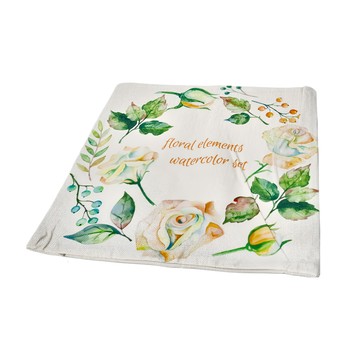 STYLE_G 時代家居 棉麻抱枕套 約73g  綠葉花園  44 x 44cm  1個