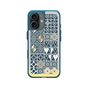 iPhone 17 Clear (相機按鈕) 夜幕藍 - 老屋顏 Old House Face - 台灣經典鐵窗花 - 南