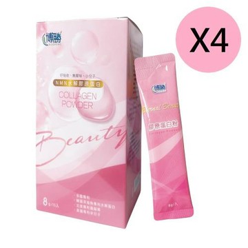 【博勝生醫】蔓越莓膠原蛋白粉(8g/包)(15包/盒)X4盒-(每包膠原蛋白含量高達8000mg)