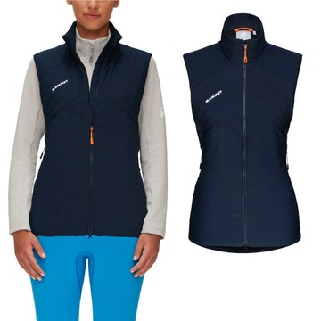 MAMMUT 女 Rime Light IN Flex Vest彈性防風保暖可壓縮背心/1013-02180-5118 海洋藍