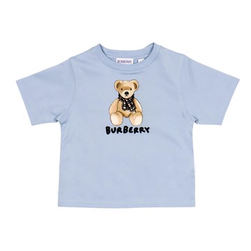 BURBERRY Kids 小熊寶寶藍短袖 T-Shirt