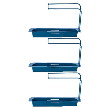 y647水槽伸縮瀝水架  1入  地中海藍  如圖所示