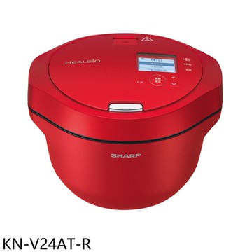 【SHARP 夏普】【KN-V24AT-R】2.4公升智慧攪拌番茄紅零水鍋(7-11商品卡1200元)