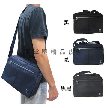 ~雪黛屋~SANDIA-POLO 斜側包中容量二層主袋8吋平板套進口防水尼龍布可肩背可斜側背BSP1018901100