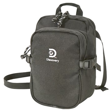 Discovery 可擴充雙層斜背包  15.5 x 10.5 x 21cm + 肩帶62~95cm  黑色