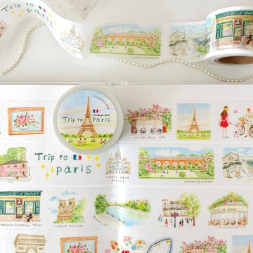 法國旅行彩色鉛筆紙膠帶 (30 公釐) – 巴黎與奧爾良系列