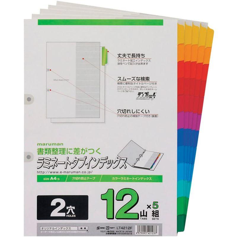 マルマン インデックス A4 2穴 インデックスシート 12山 5組 1冊 LT4212F