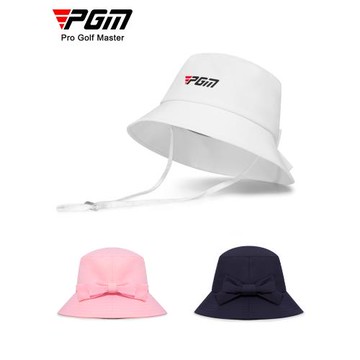 PGM新品高爾夫球帽女士蝴蝶結漁夫帽 可調節拴扣防風繩吸汗帶設計
