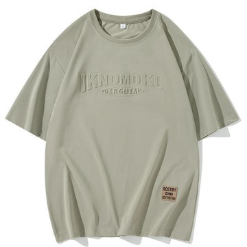 【台灣出貨🔥M-8XL】鋼印短袖T恤 大碼男裝 圓領T恤 半袖上衣 寬鬆上衣 柔軟舒適 大尺碼 舒適上衣 夏季薄款