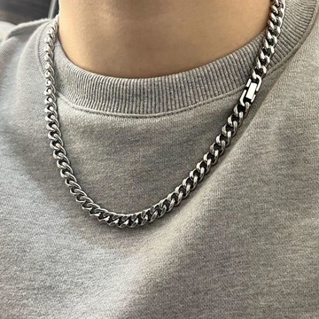 ✨免運✨王嘉爾同款古巴項鍊男百搭潮流高級感鈦鋼情侶款不掉色項鍊配飾鈦鋼項鍊 男生項鍊 嘻哈項鍊 鋼鍊 項鍊 項鏈 單鍊