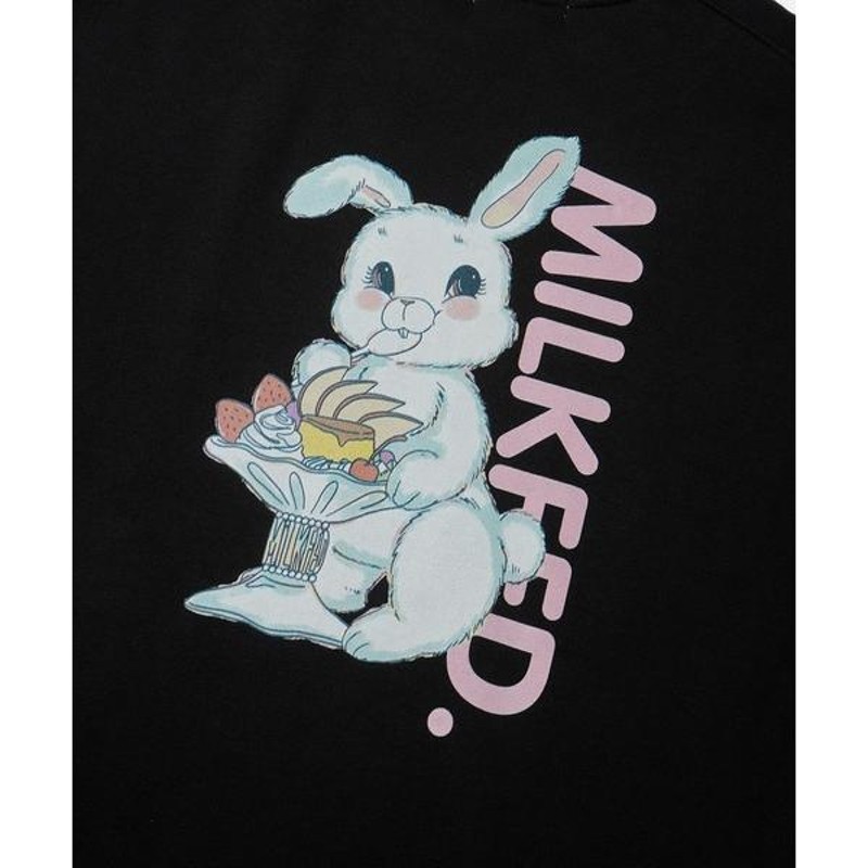 トレーナー スウェット スエット ミルクフェド MILKFED SWEETS RABBITS BIG SWEAT TOP 103223012030 うさぎ ラビット バニー トップス レディース トレーナー スウェット スエット ミルクフェド MILKFED SWEETS