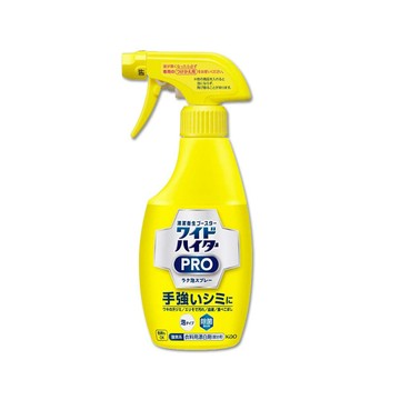 KAO 日本PRO衣領袖口重點漂白洗淨泡泡噴霧300ml/黃瓶(運動衣物汗漬清潔劑印花彩衣白衣漂白劑)