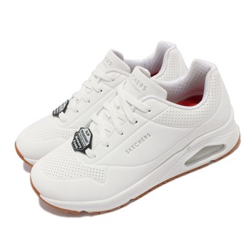 Skechers 休閒鞋 Uno SR 防滑 工作鞋 女鞋 氣墊 耐油 光滑耐用合成鞋面 白 108021-WHT