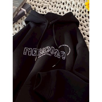 美式復古加絨衛衣 男生2025秋冬新款連帽衫 簡約復古百搭寬松大碼潮流cityboy套頭外套