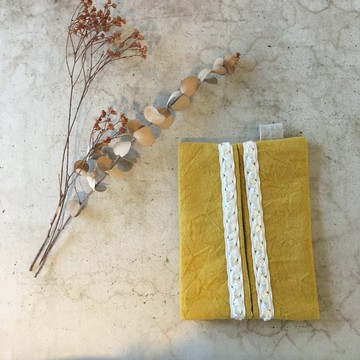 芥末色與緞帶☆面紙套 (478)