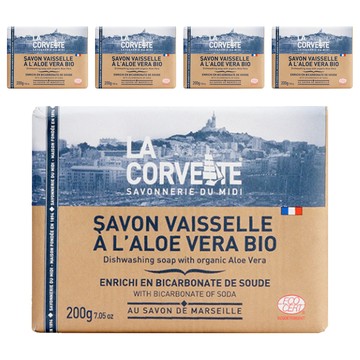 LA CORVETTE 法釩馬賽莊園 馬賽洗碗皂 蘆薈護手配方  200g  5個
