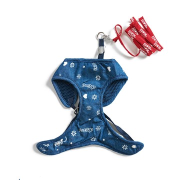 EDWIN｜丹寧風格｜寵物牛仔胸背｜中古藍