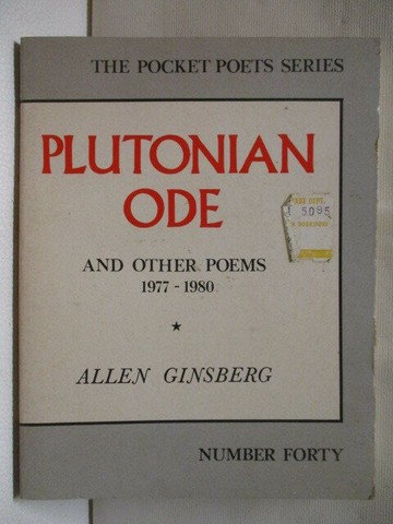 【書寶二手書T6／文學_MUU】Plutonian ode-Poems, 1977-1980_Allen Ginsberg