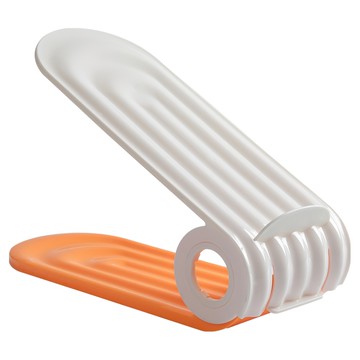 家用可調節雙層收納鞋架/鞋托架  2個  橙色