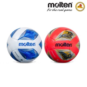 ｜贈球針,球網｜【HY'SPORT】MOLTEN F5A2000 5號 合成皮足球 白/ 紅