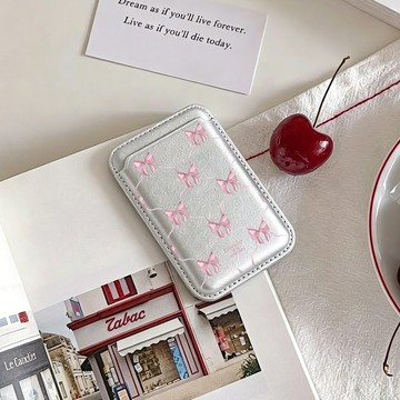 MagSafe磁吸手機卡套【Darling Dusk Ribbon Bows#PINK】