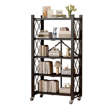 【居家cheaper】五層快速摺疊置物架 FR034-5BK158五層款