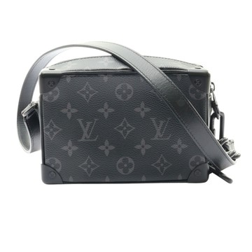 LOUIS VUITTON LV 路易威登 Mini Soft Trunk 肩背包 黑色 原花帆布 M44735 【二手名牌BRAND OFF】