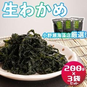 ふるさと納税 三陸産生わかめ 200g×3袋 セット 国産 サラダ 味噌汁 ワカメ 生わかめ 茨城県大洗町