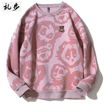 圓領衛衣男秋冬ins潮大碼寬松衣服加厚加絨長袖情侶無帽外套秋冬