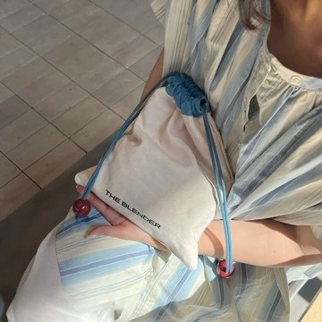 風度嚴選 ❤️ 2026新款 蘋果帆布抽繩收納包 摺疊輕便攜旅行袋 抽拉式大容量束口袋 韓版簡約大容量包包