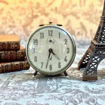 *50743-迷人法國古董JAZ 機械鬧鐘