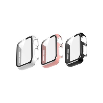 【山水之寶】Apple Watch 4/5/6/SE1/SE2/SE3 40mm保護殼 玻璃膜+保護框 雙色電鍍手錶防撞殼