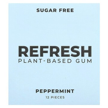 Refresh Gum, 植物基膠，薄荷香，12 片
