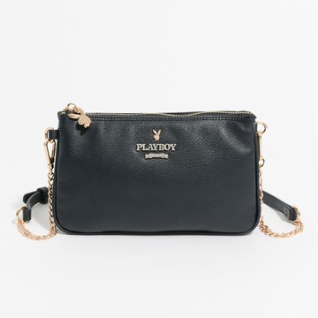 PLAYBOY - 萬用包附鍊條長背帶  Striking系列 - 深藍色/551-0411-56-4
