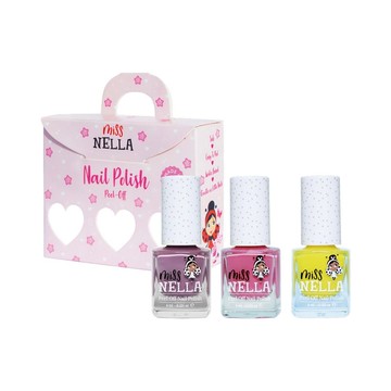 英國【Miss NELLA 】兒童水性可撕式安全指甲油-英式甜點3入組