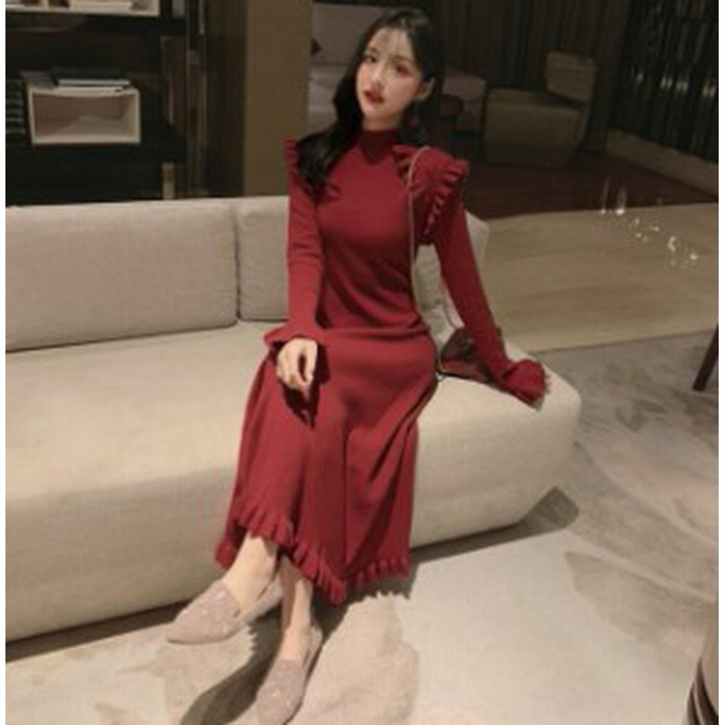 ニットワンピ ミニ ニットワンピース レディース 長袖 リボン Aラインプリーツスカート 結婚式ドレス 大人可愛い 二次会 入学式 きれいめ 通販 Lineポイント最大8 0 Get Lineショッピング