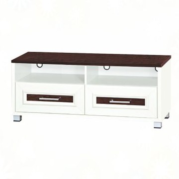 文創集-南亞塑鋼     宮本  南亞塑鋼3.7尺二抽二格電視櫃/收納櫃-111.9x40.8x48.5cm免組