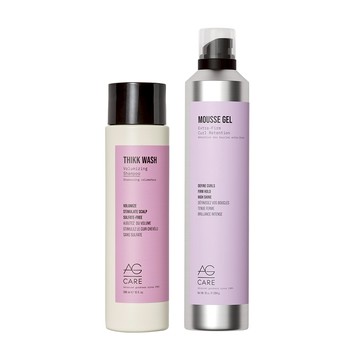 AG 豐盈洗髮精296mL+AG 捲髮專用造型慕斯284g