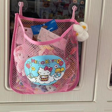 ✨臺灣出貨✨收納掛袋hellokitty少女心可愛爆款ins風雜物懸掛式儲物袋吸盤