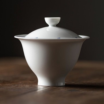 手寫蓋碗茶杯單個小號精品高端防燙功夫茶具陶瓷手抓泡茶碗不燙手