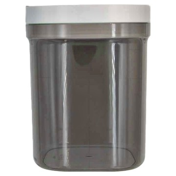 磁吸勺密封奶粉罐，800ml/1300ml/1800ml，茶色，食品級AS罐身  灰色  1個