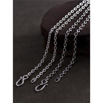君上 990足銀項鏈 男士女士純銀鏈子 0形 簡約掛鏈 3mm