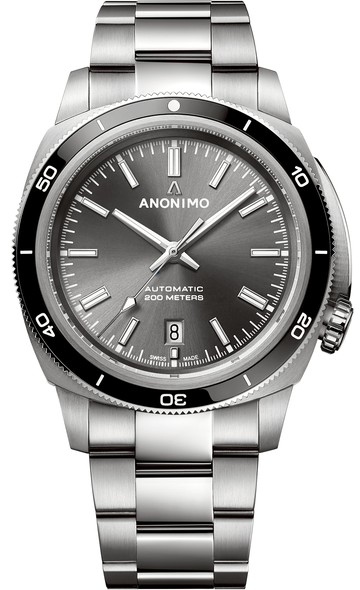 ANONIMO 吾名 NAUTILO VANTAGE義大利海軍機械男腕錶(AM501909101M01)-42mm-灰面鋼帶【刷卡回饋 分期0利率】【APP下單點數13倍送】