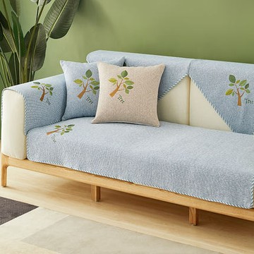 棉麻沙發墊四季通用防滑北歐簡約三人客廳布藝亞麻坐墊子沙發套罩