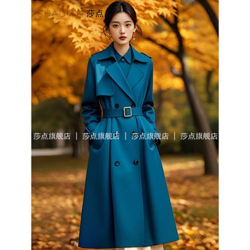 高級感氣質風衣女中長款2026春秋新款英倫風經典款大衣過膝外套