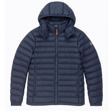 【WILDLAND荒野】女700FP可拆帽輕暖羽絨外套104藍黑色