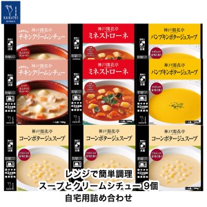 レトルト食品 詰め合わせ スープ クリームシチュー 9個 レトルト おかず 惣菜 食品 セット 神戸開花亭 常温保存 のし・包装不可 送料無料