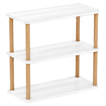 木質收納架 居家收納置物架  40 x 20 x 43cm  白色  3層